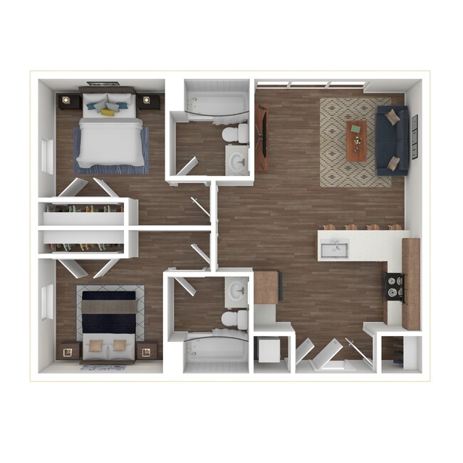 800 South A Furnished Floorplan - 800 South