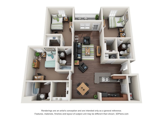 Floorplan - Edge at Lafayette Student Apartments