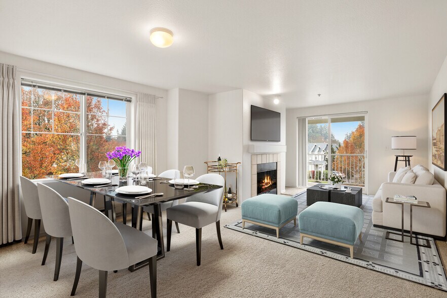 2BR, 2BA - 1081SF - Living Room - North Ridge