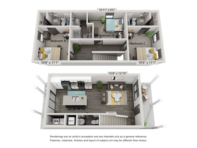 The Three House Floorplan - Atlas Athens