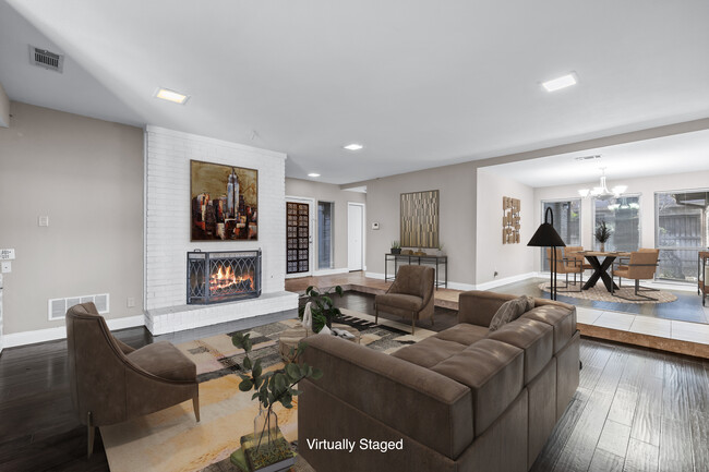 Sunken living room with WBFP - 3609 Candelaria Dr