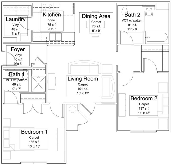 Floorplan - Park Place at Loyola Apartments