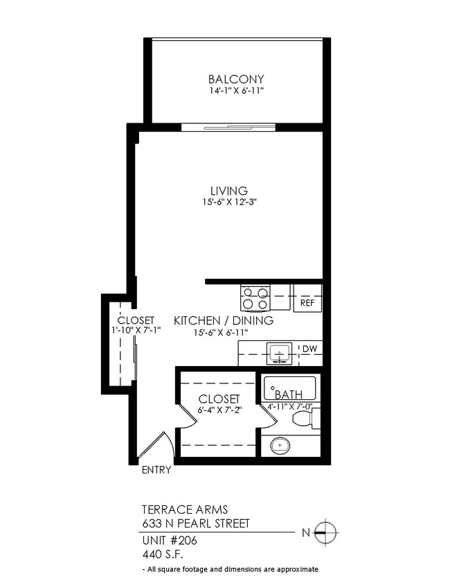 Floorplan - Terrace Arms Apartments