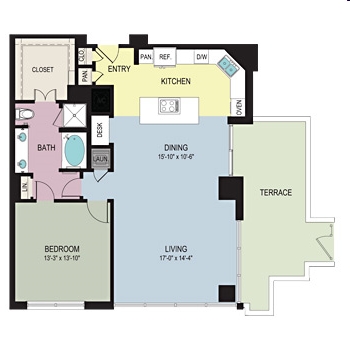 1BR/1BA - 7 Riverway