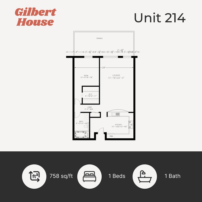 Floorplan - Gilbert House Apartments