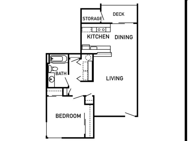 1BR/1BA - Hathaway Court Apartments