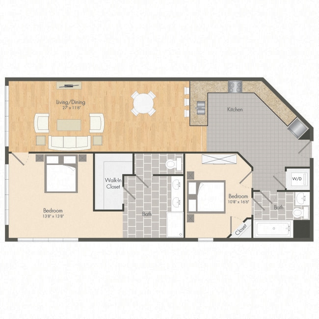 Floorplan - Aqua Via Apartments