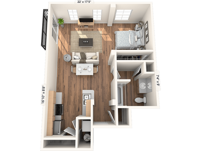 Floorplan - The Pacifica Apartments