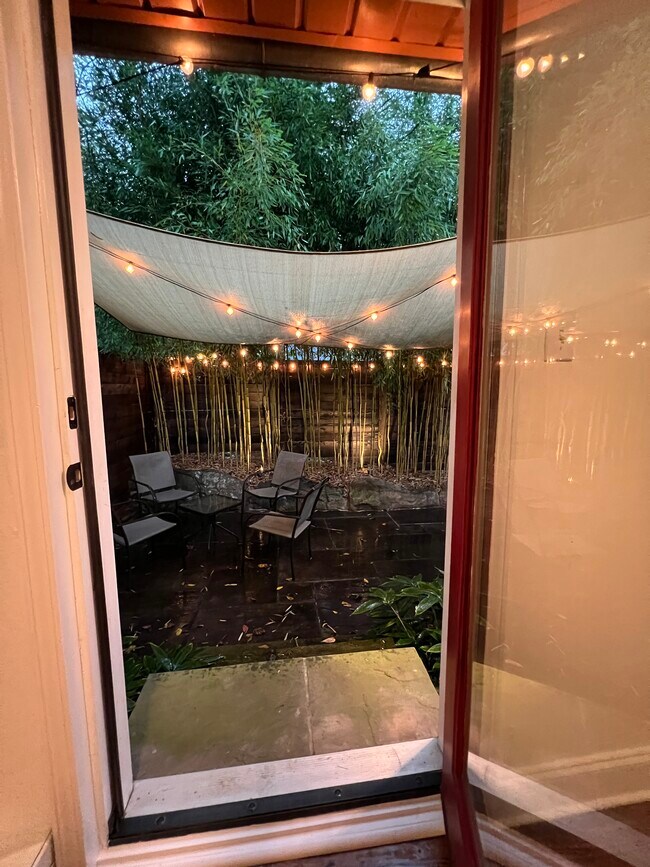 Enter the tea garden directly from the home. - 73 Swannanoa Ave