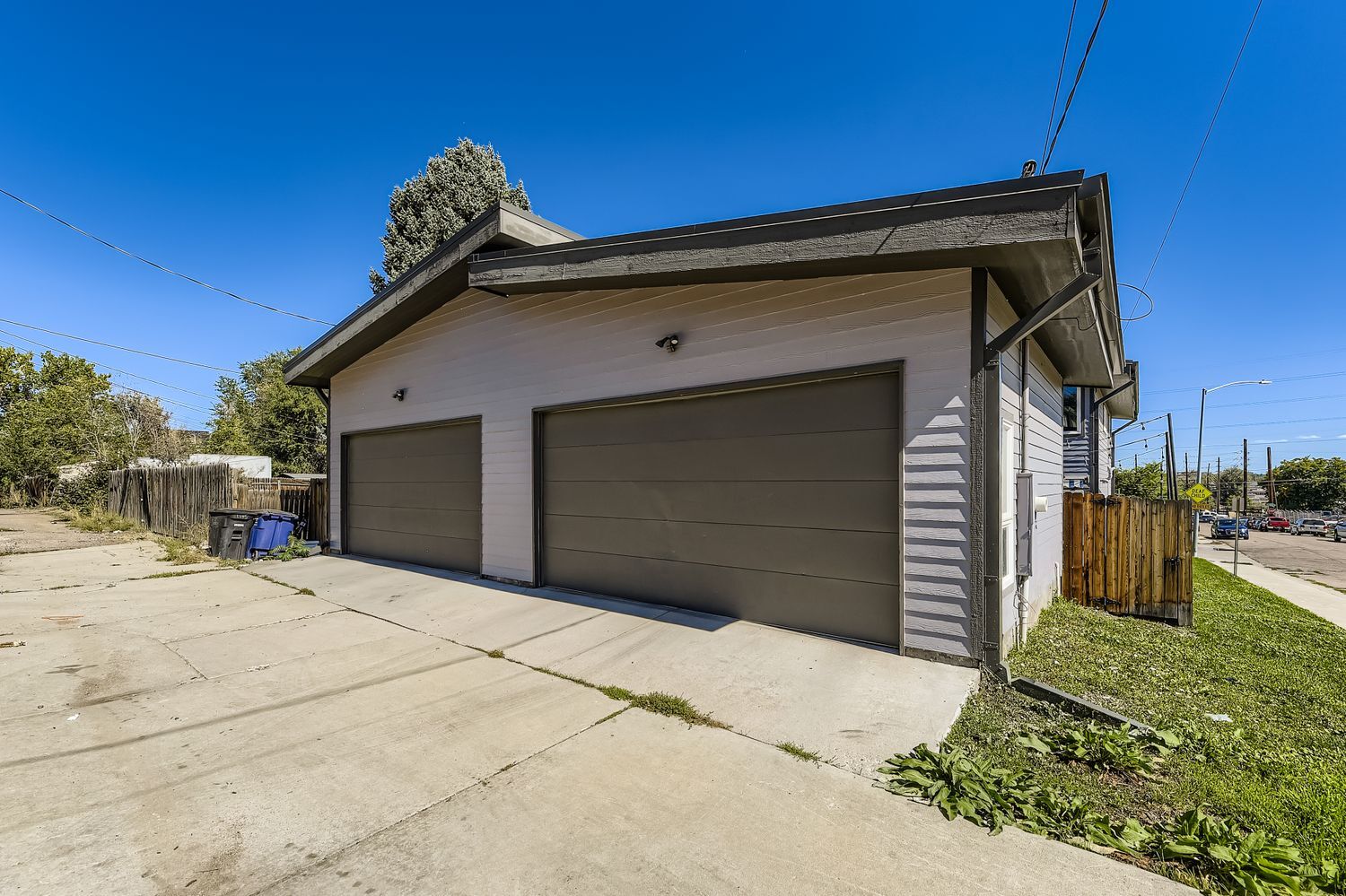 One-way, alley access & detached 2-car garage on the right - 1197 S Mariposa St