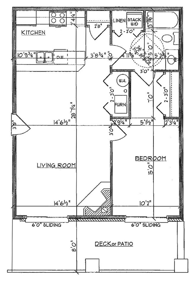 780 SF Floor Plan - Autumn Ridge