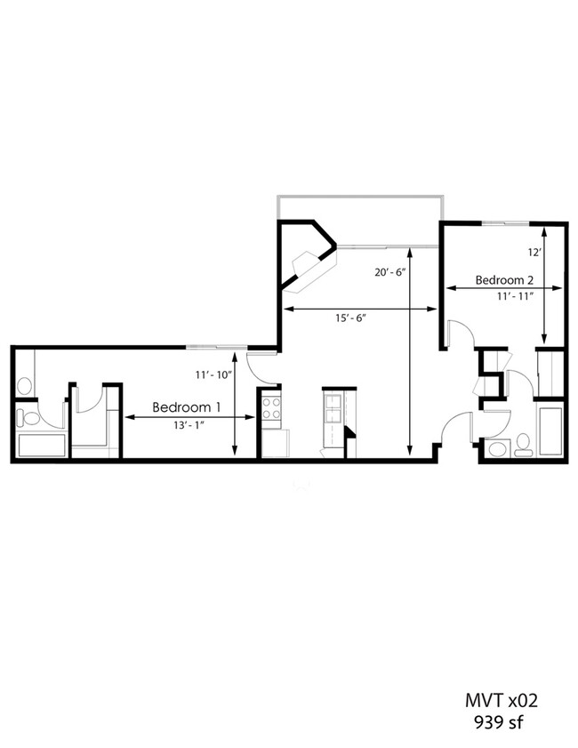 Floorplan - Midvale Towers