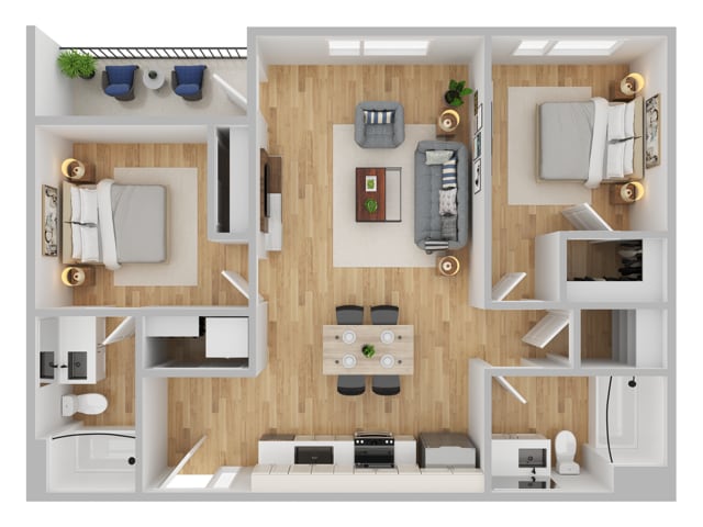 Arts Plaza 2 Bedroom 2 Bathroom - Arts Plaza