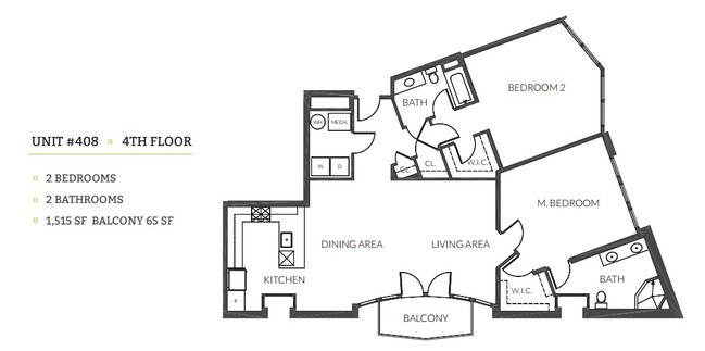2BR/2BA - 3800 Lofts