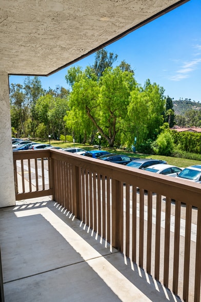 Balcony: Very large private balcony extending the length of the condo. - 6191 Rancho Mission Rd