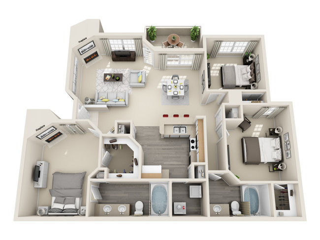 Floorplan - Village at Desert Lakes Apartment Homes