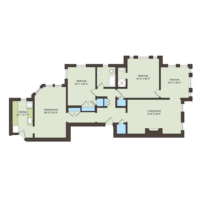 Floorplan - 1101 E. Hyde Park Boulevard