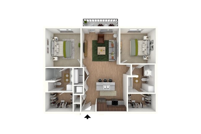 Eclipse 2x2 999 Furnished - Northside Apartments