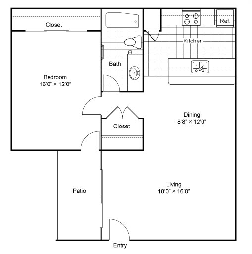 1BR/1BA - Sierra Gardens