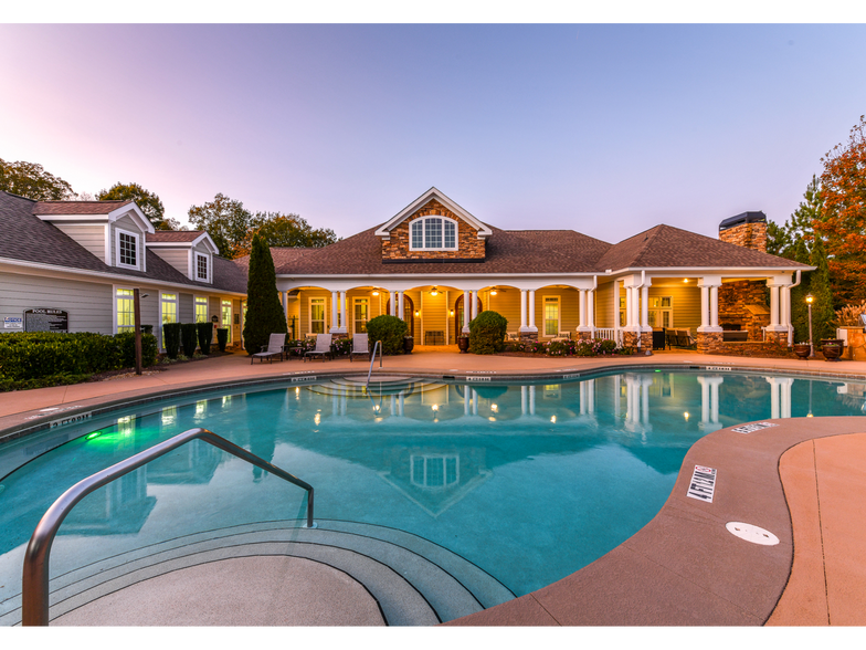 Resort-Style Pool at Dusk - Walden at Oakwood