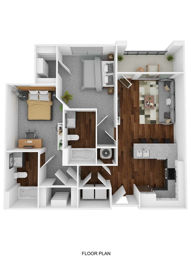 East Village B2 Floor Plan - The Drake