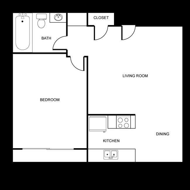 1BR/1BA - Westwood Apartments
