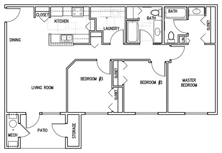 Floorplan - Rock Springs Creekside Apartments