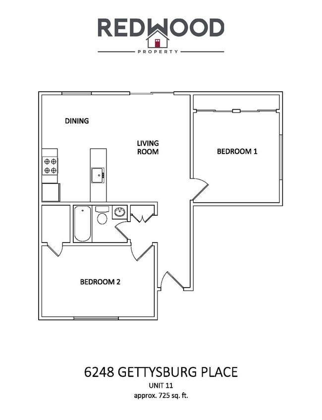 Floorplan - Lincoln Crest Apartments - 6248 Gettysburg...