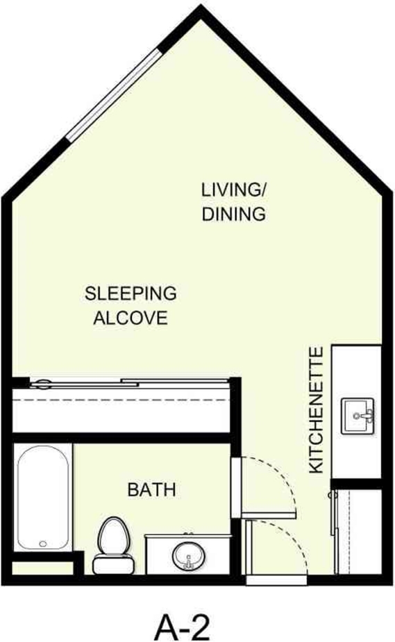 Floor Plan A-2 - Hilltop Estates Senior Apartments