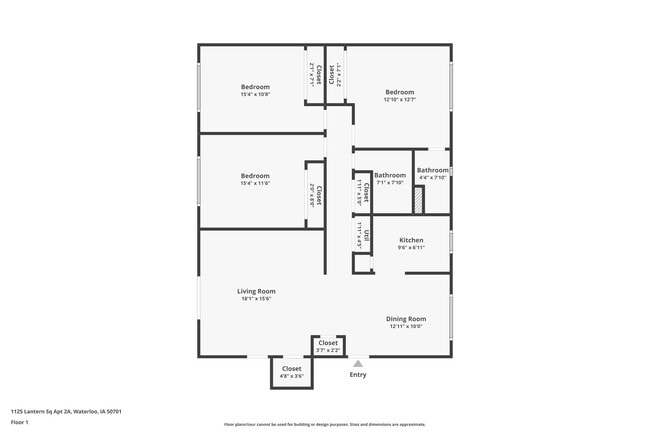 Floorplan - Lantern Square Apartments Spacious 1, 2 & 3 Bedrooms