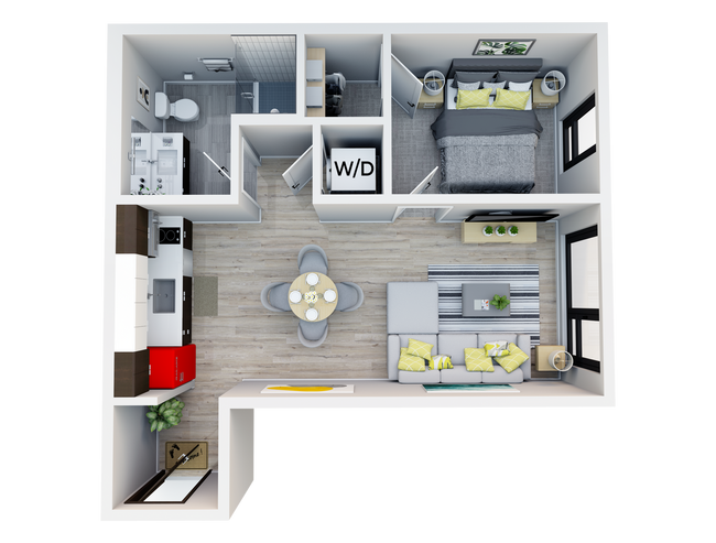 The Roost_1x1_Unit - The Roost Apartments