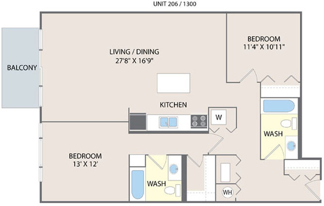 Floorplan - 2010 W Pierce Apartments