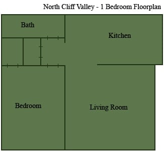 1br/1ba - North Cliff Valley Apartments