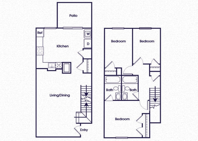 Floorplan - Riverwoods Apartments, Riverwoods at Lake Ridge Apartments & Riverwoods at Towne Square Townhomes