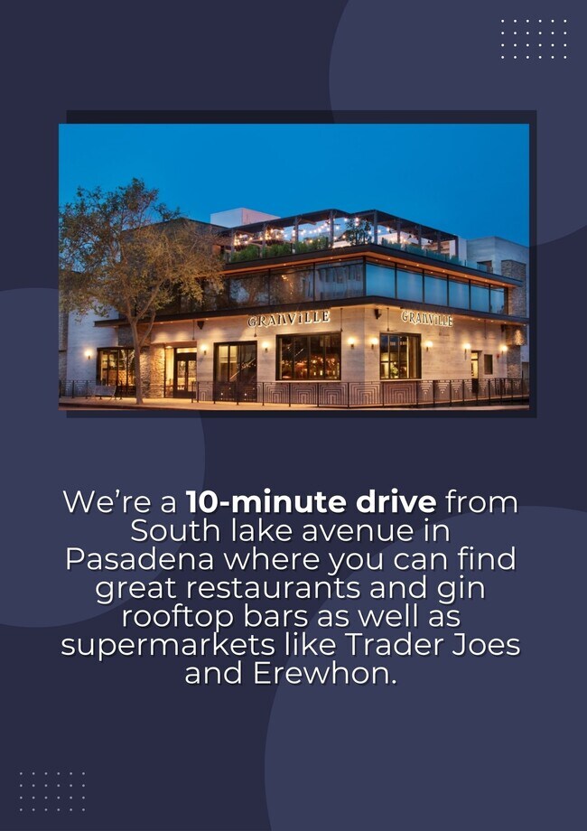 A 10-minute drive from South Lake Avenue - 4160 Barrett Rd