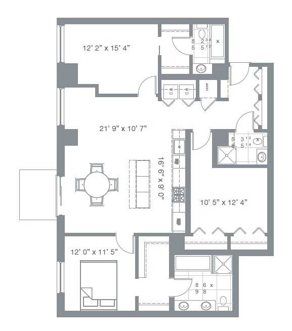 2BR/3BA - Watermark Condos