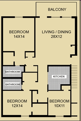 3BR/2BA - Ashley Oaks Apartments