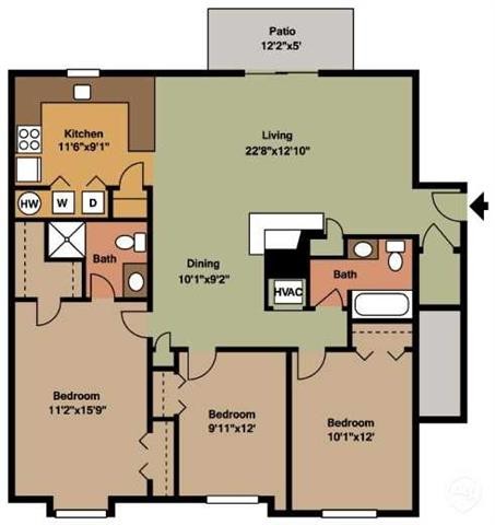 Floorplan - Hamilton Park Apartments