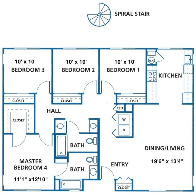 4 BR 2 BA Flat 1382 - Octave