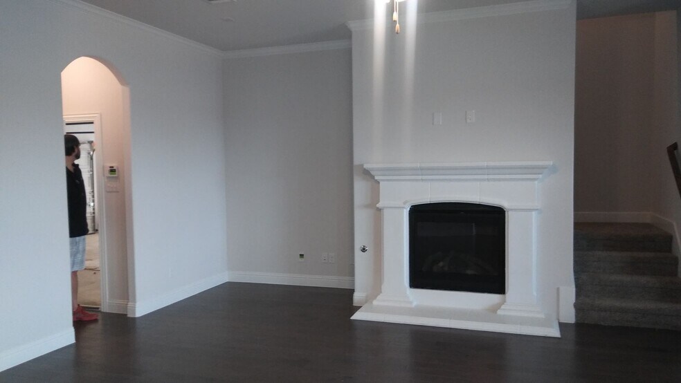Living Room Fireplace - 4210 Stableglen Dr