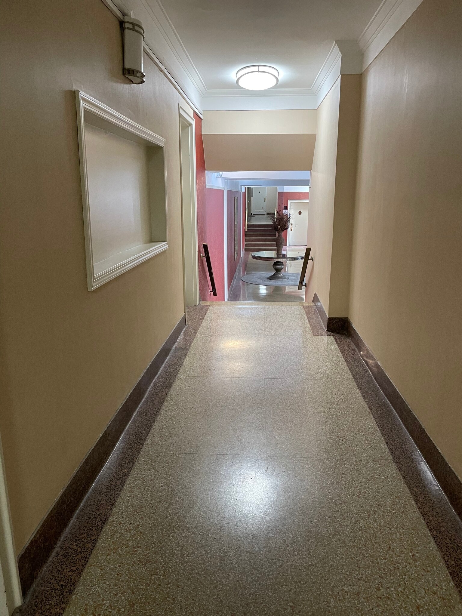 View from the unit into the lobby. - 210 Martine Ave