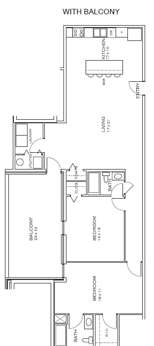 2BR/2BA - Station 11 Apartments