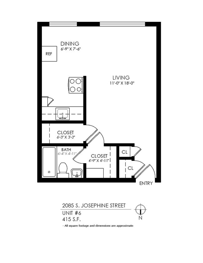 Floorplan - South Josephine Apartments