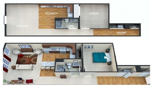 1BR/1BA - Market Street Flats