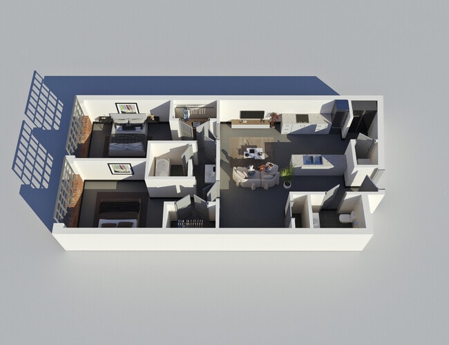 Standard 2 Bedroom, 2 Bathroom - LL Sams Apartments