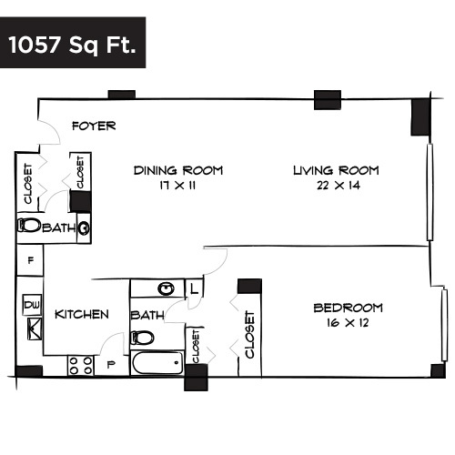 Floorplan - Willard Towers