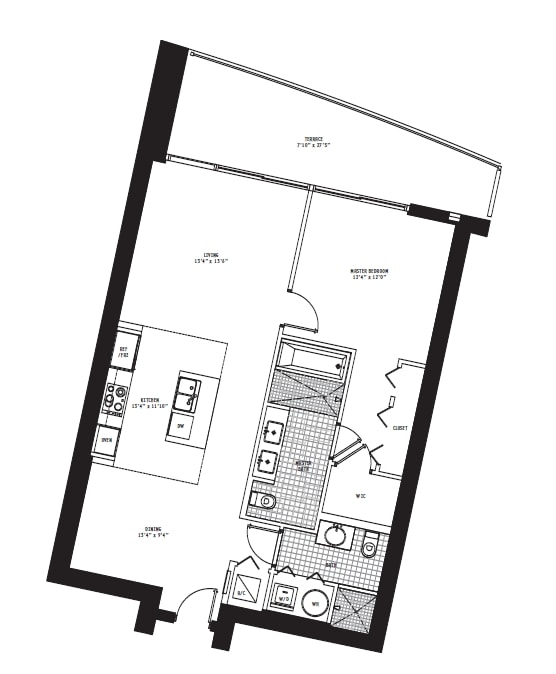 1BR/2BA - 900 Biscayne