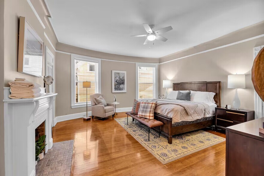 Spacious primary bedroom. - 1104 Cross Ln