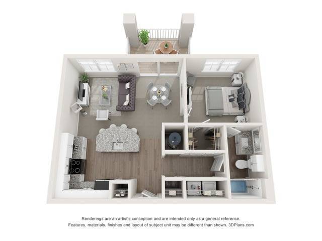 Lerner Parc at Gatlin Commons One-Bedroom Floor Plan - Lerner Parc at Gatlin Commons