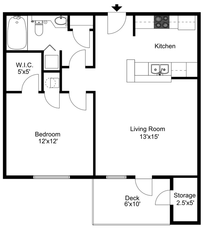 Beechwood - 1B1B - Scotch - 642 Sq Ft - 2D.jpg - Beechwood Pines